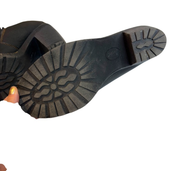 Black Pebble Leather Slip On Shoe Booties - Picture 15 of 16